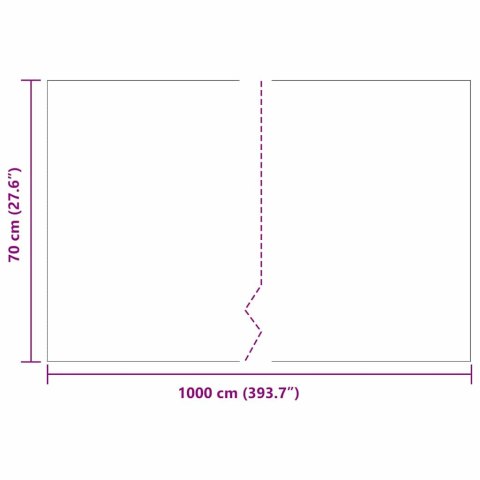 VidaXL Bariera korzeniowa Czarny 0.7 x 10 m HDPE