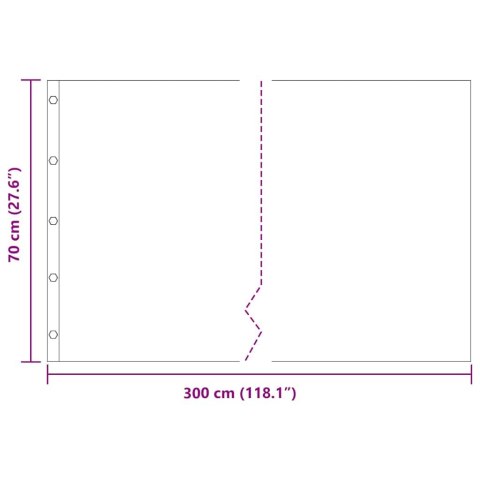 VidaXL Bariera korzeniowa Czarny 0.7 x 3 m HDPE