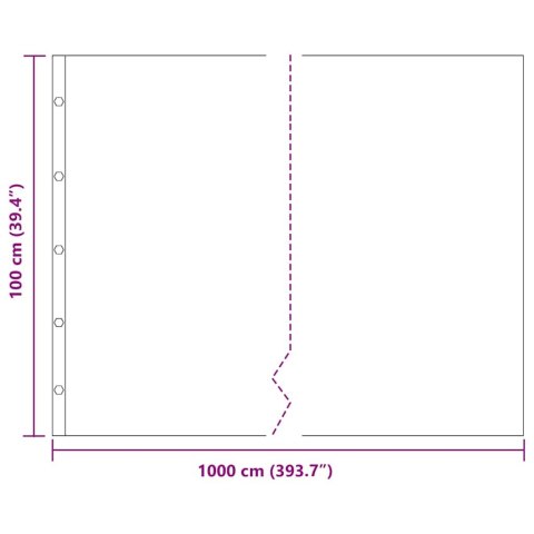 VidaXL Bariera korzeniowa Czarny 1 x 10 m HDPE
