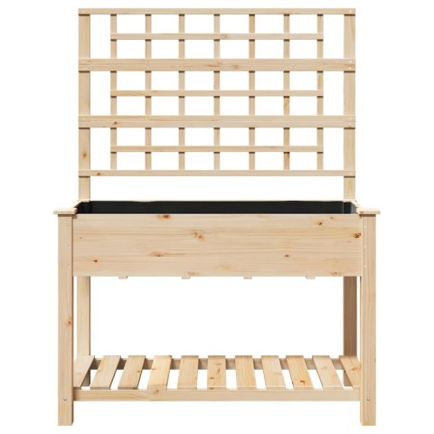 DONICZKA OGRODOWA BEŻOWY 115X60,5X153CM DREWNO ŚWIERKOWE