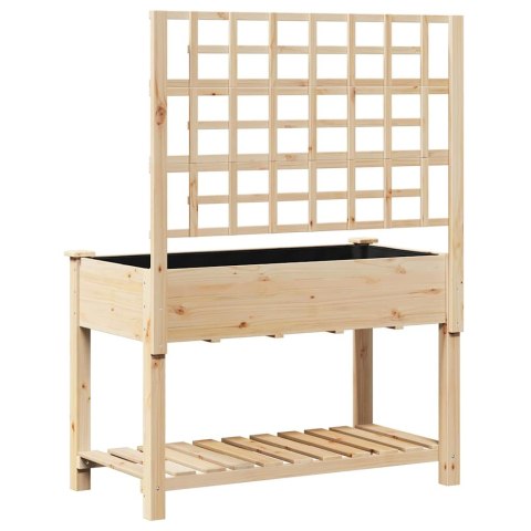 DONICZKA OGRODOWA BEŻOWY 115X60,5X153CM DREWNO ŚWIERKOWE