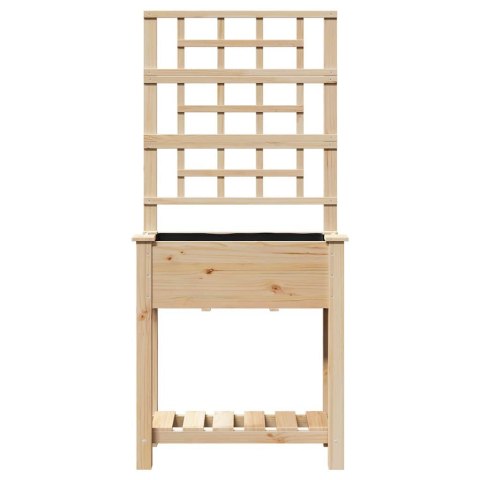 DONICZKA OGRODOWA BEŻOWY 71X38X152CM DREWNO ŚWIERKOWE