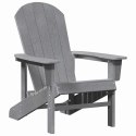 VidaXL Krzesło Adirondack Jasnoszary 74 x 82 x 92cm HDPE