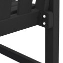 VidaXL Ławka ogrodowa z poduszką Czarny 120 x 59 x 88cm HDPE