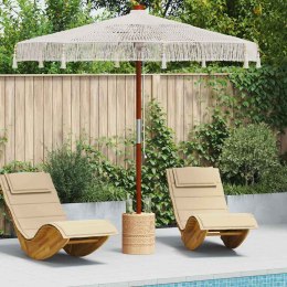 VidaXL Parasol Makramowy Kremowy 252.5 x 252.5 x 260 cm