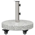 VidaXL Podstawa do parasola Szary 45 x 45 x 45 cm Granit