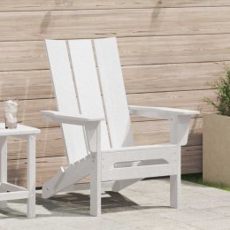 VidaXL Składany fotel Adirondack Biały 74.5 x 80.5 x 90cm HDPE