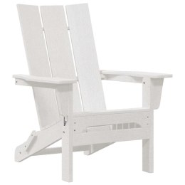 VidaXL Składany fotel Adirondack Biały 74.5 x 80.5 x 90cm HDPE