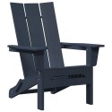 VidaXL Składany fotel Adirondack Granatowy 74.5 x 80.5 x 90cm HDPE