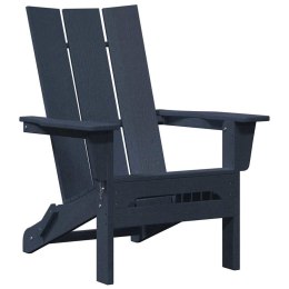 VidaXL Składany fotel Adirondack Granatowy 74.5 x 80.5 x 90cm HDPE