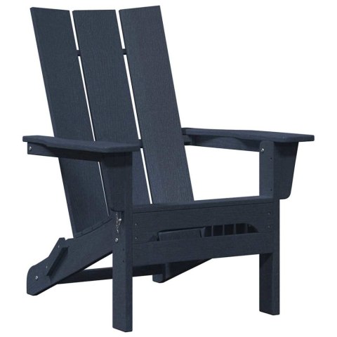 VidaXL Składany fotel Adirondack Granatowy 74.5 x 80.5 x 90cm HDPE