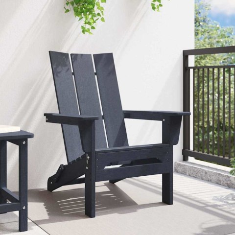 VidaXL Składany fotel Adirondack Granatowy 74.5 x 80.5 x 90cm HDPE