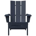 VidaXL Składany fotel Adirondack Granatowy 74.5 x 80.5 x 90cm HDPE