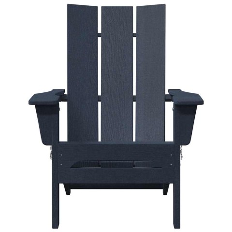 VidaXL Składany fotel Adirondack Granatowy 74.5 x 80.5 x 90cm HDPE
