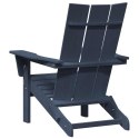 VidaXL Składany fotel Adirondack Granatowy 74.5 x 80.5 x 90cm HDPE
