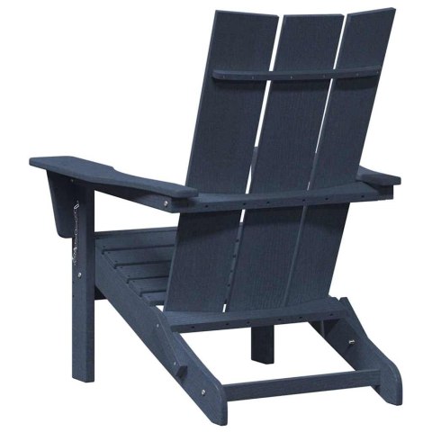 VidaXL Składany fotel Adirondack Granatowy 74.5 x 80.5 x 90cm HDPE