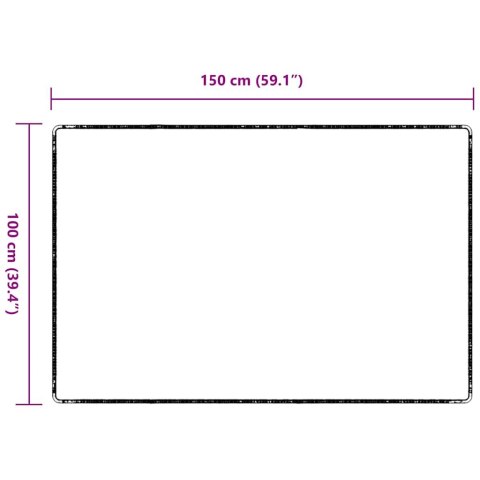 VidaXL Bieżnik dywanowy Ciemnoszary 100 x 150 cm 100% polipropylen
