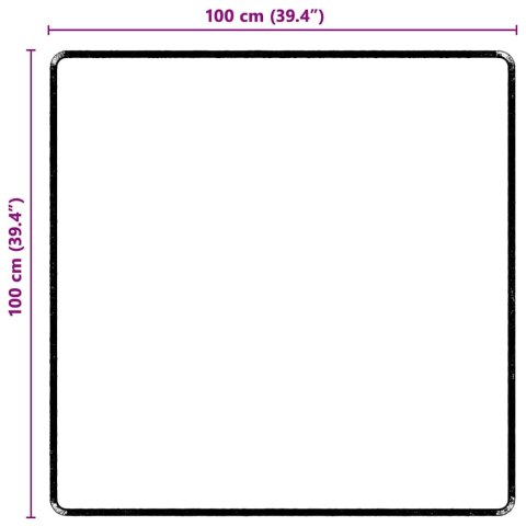 VidaXL Bieżnik dywanowy Szary 100 x 100 cm 100% Poliester Tuft