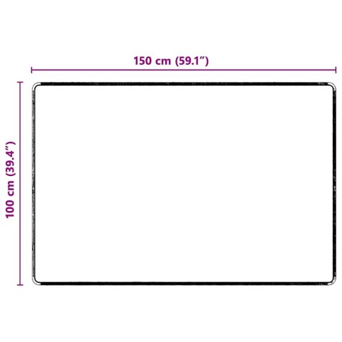 VidaXL Bieżnik dywanowy Szary 100 x 150 cm 100% Poliester Tuft