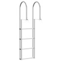 VidaXL Drabinka dokowa 4-stopniowa Srebrny 45 ×11,5 ×162 cm Aluminium