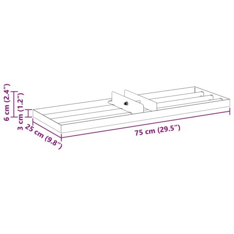 VidaXL Głowica zapasowa do poziomicy ogrodowej Stal malowana proszkowo