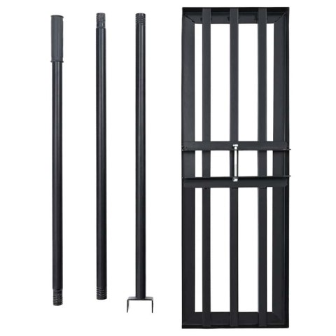 VidaXL Poziomica ogrodowa Czarny Stal malowana proszkowo