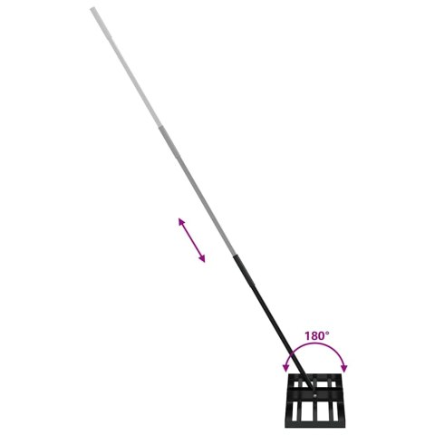 VidaXL Poziomica ogrodowa Czarny Stal malowana proszkowo