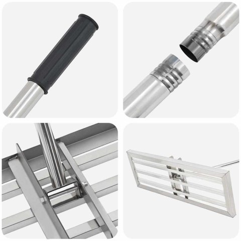 VidaXL Poziomica ogrodowa Srebrny 75 x 25 x 200 cm Stal nierdzewna 201