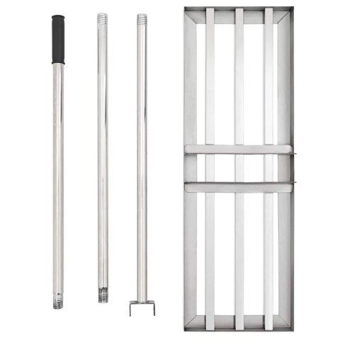 VidaXL Poziomica ogrodowa Srebrny 75 x 25 x 200 cm Stal nierdzewna 201