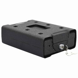 SEJF SAMOCHODOWY Z BLOKADĄ CZARNY 21.8X16X7CM STAL