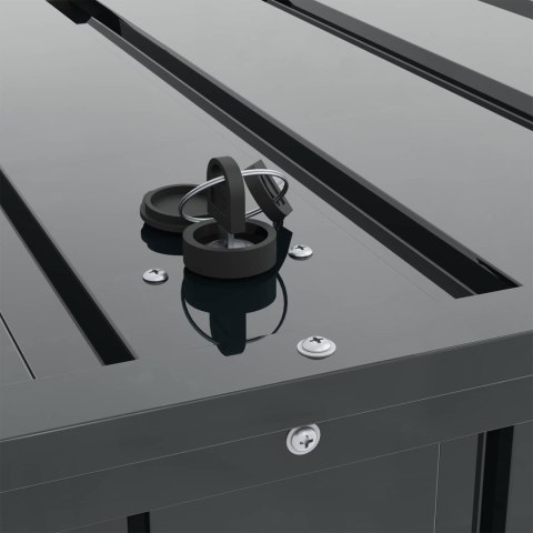 VidaXL Skrzynia do przechowywania w ogrodzie Czarny 101 x 56,5 x 50 cm