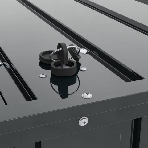 VidaXL Skrzynia do przechowywania w ogrodzie Czarny 101 x 82 x 50 cm