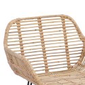KRZESŁO BAROWE 2 SZT NATURALNY 55X52X92CM RATTAN I ŻELAZO