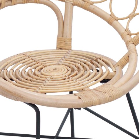 VidaXL Krzesło jadalniane 2 pcs Naturalny 65 x 55,5 x 81 cm