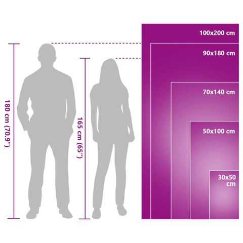 VidaXL Ręczniki Sportowe 2 pcs Czarny 180 x 90 cm Poliester i poliamid