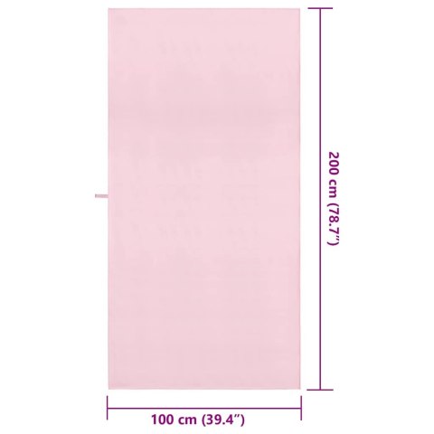 RĘCZNIKI SPORTOWE 2 SZT RÓŻOWY 200X100CM