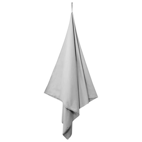 RĘCZNIKI SPORTOWE 2 SZT SZARY 200X100CM POLIESTER I POLIAMID