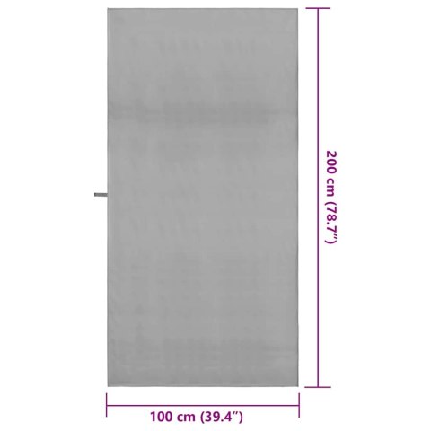 VidaXL Ręczniki Sportowe 2 pcs ciemno szary 200 x 100 cm