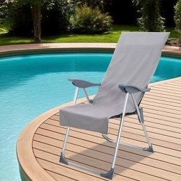 VidaXL Ręczniki do Krzeseł na Zewnątrz 2 pcs ciemno szary 130 x 60 cm