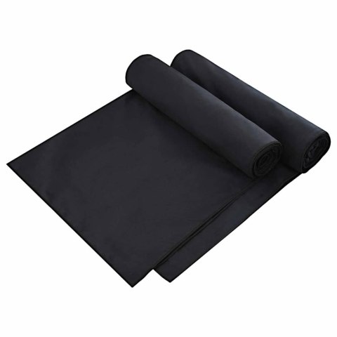 VidaXL Ręczniki na leżak 2 pcs Czarny 210 x 75 cm Poliester i poliamid