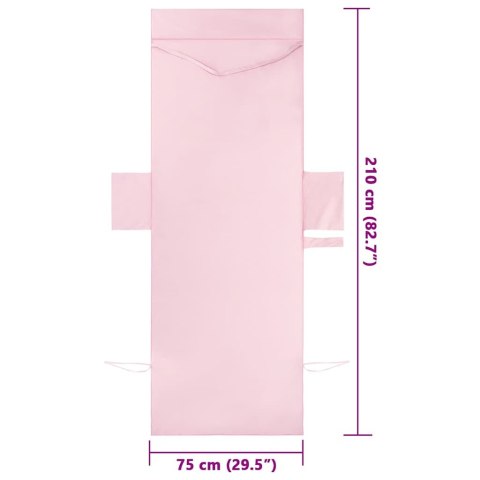 VidaXL Ręczniki na leżak 2 pcs Różowy 210 x 75 cm Poliester i poliamid