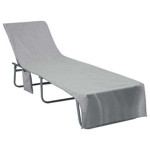 VidaXL Ręczniki na leżak 2 pcs ciemno szary 210 x 75 cm