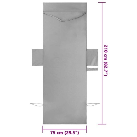 VidaXL Ręczniki na leżak 2 pcs ciemno szary 210 x 75 cm