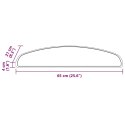 VidaXL Samoprzylepne maty na schody 15 pcs Antracyt 65 x 21 x 4 cm