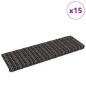 VidaXL Samoprzylepne maty na schody 15 pcs Antracyt 65 x 21 x 4 cm