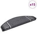 VidaXL Samoprzylepne maty na schody 15 pcs Antracyt 65 x 21 x 4 cm