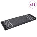 VidaXL Samoprzylepne maty na schody 15 pcs Antracyt 65 x 21 x 4 cm