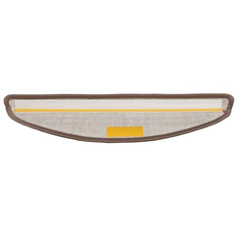 VidaXL Samoprzylepne maty na schody 15 pcs Brązowy 56 x 17 x 3 cm