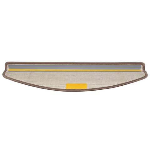 VidaXL Samoprzylepne maty na schody 15 pcs Brązowy 65 x 21 x 4 cm