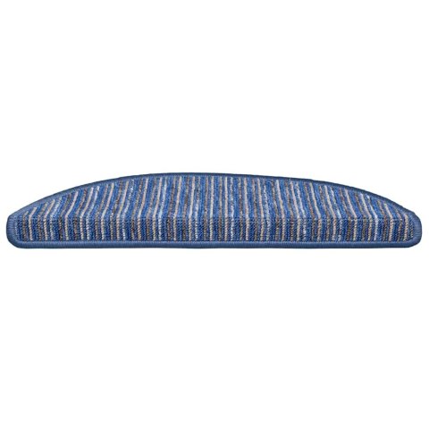 VidaXL Samoprzylepne maty na schody 15 pcs Niebieski 56 x 17 x 3 cm